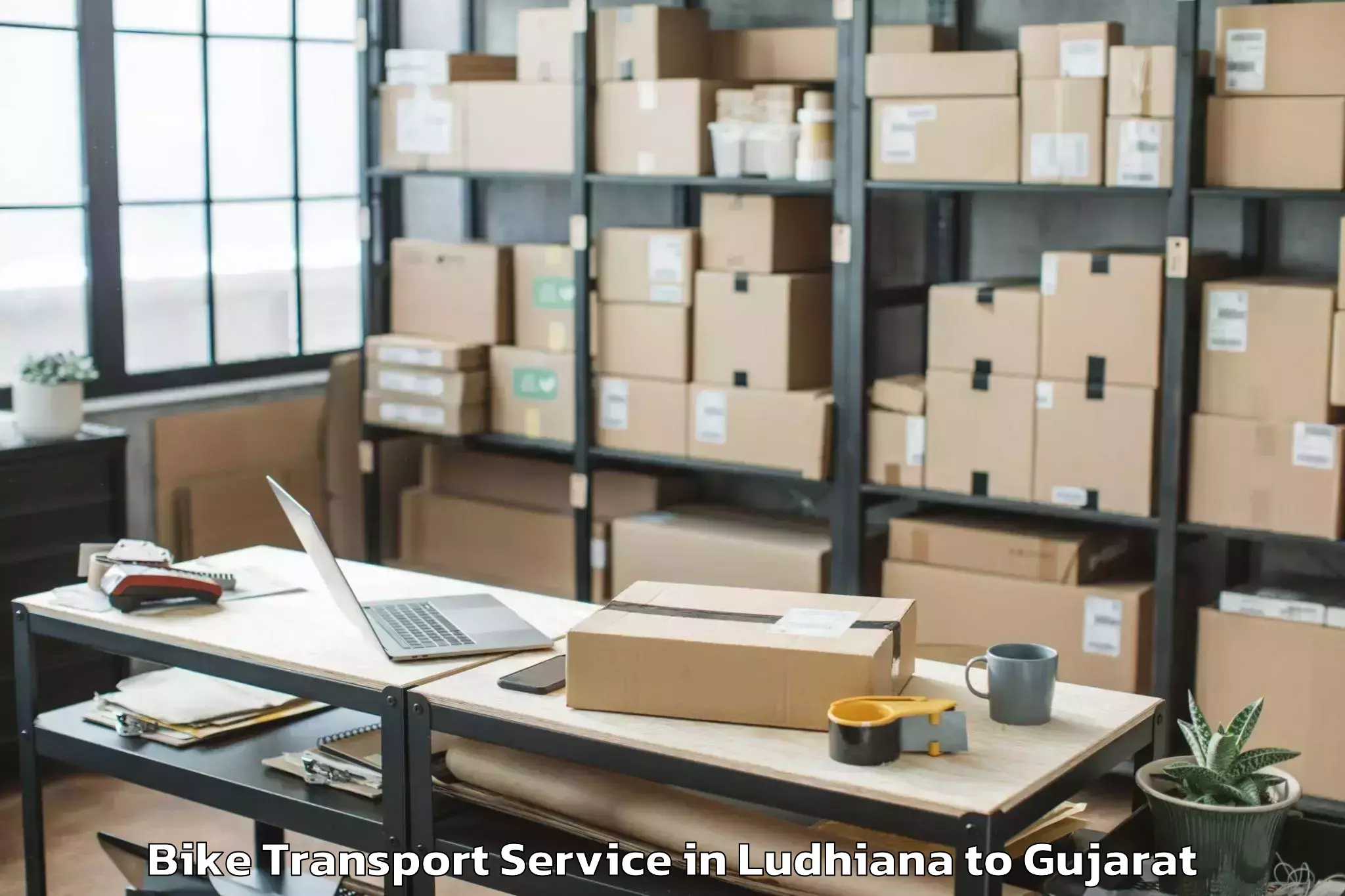 Expert Ludhiana to Gandevi Bike Transport